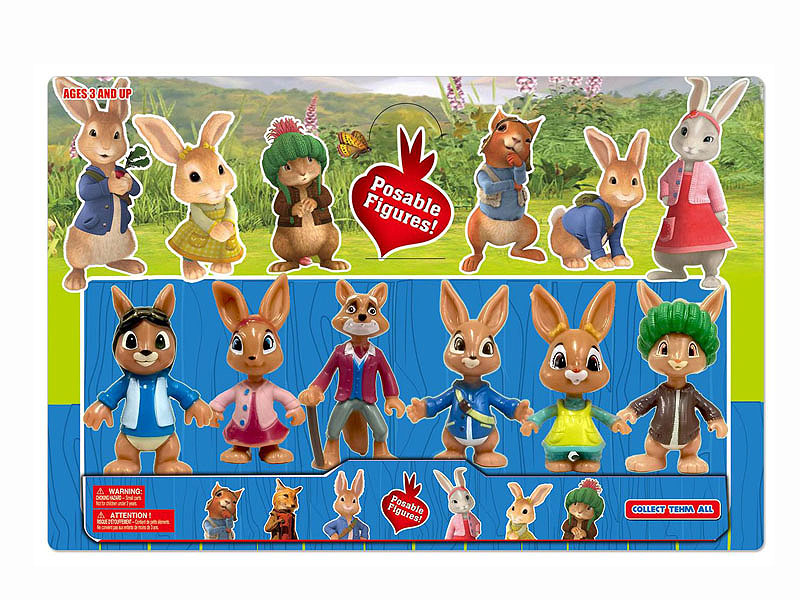 3.5inch Peter Rabbit(6in1) toys