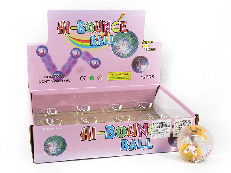 5.5cm Bounce Ball W/L(12in1) toys