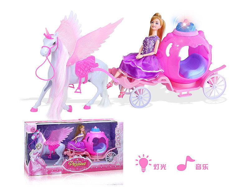 Carriage W/L_M & 11.5inch Doll toys