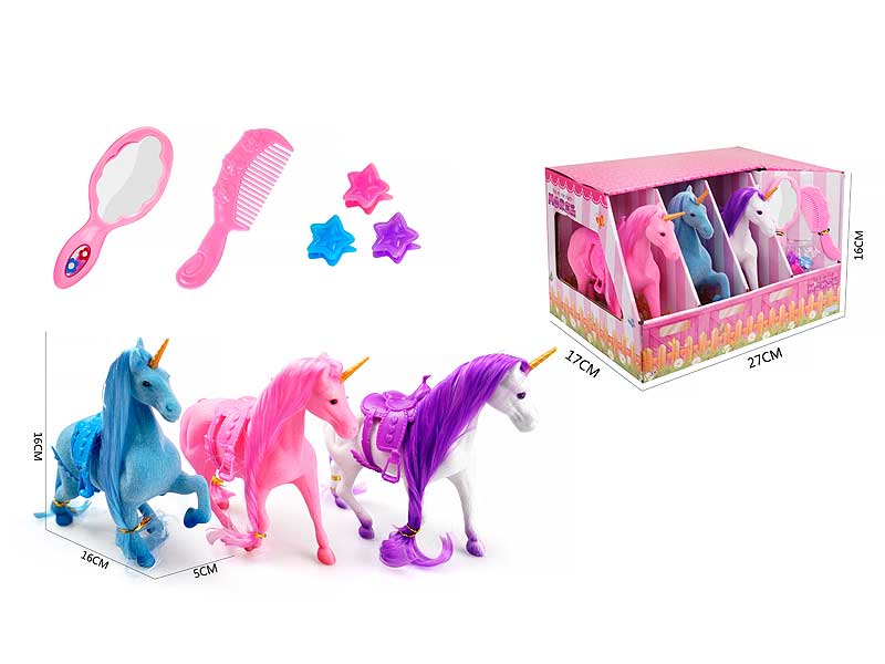 Flocking Horse Set(3in1) toys