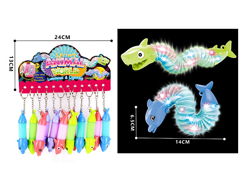 Key Pop Tube Dolphin & Shark W/L(12in1) toys