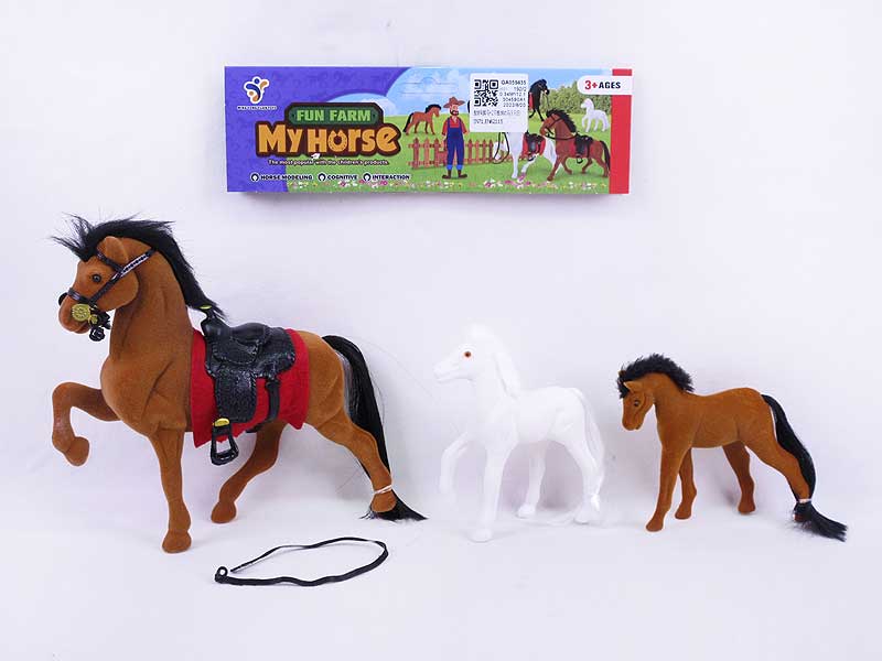 Flocking Horse & Flocked Pony(3in1) toys