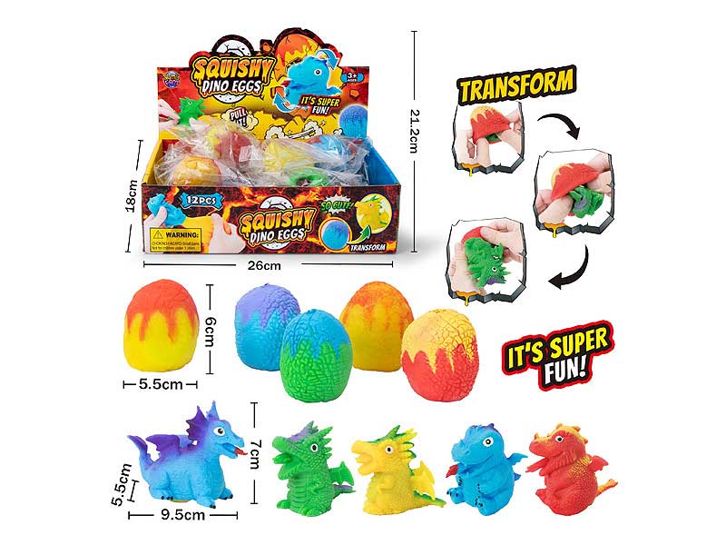 Squishy Dino Eggs(12in1) toys