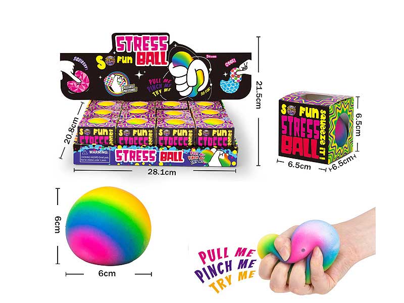 6CM Stress Ball(12in1) toys