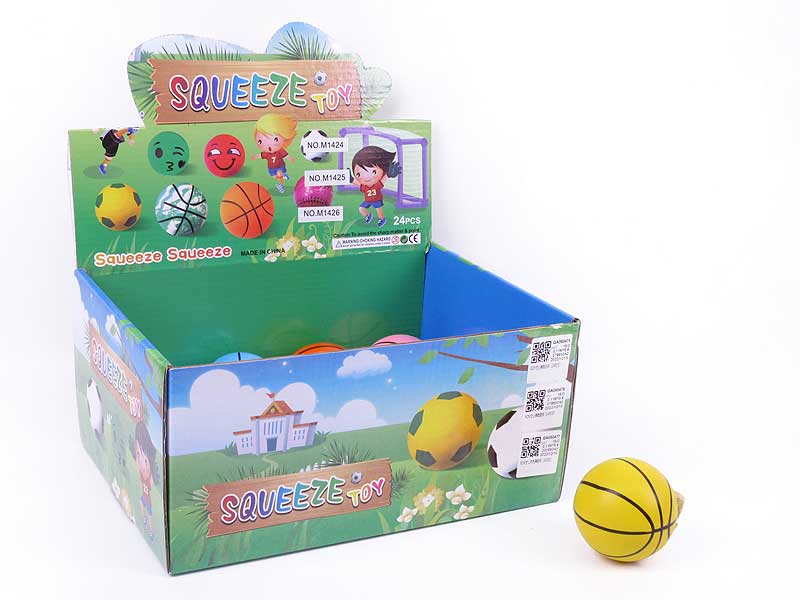 6CM Bouncing Basketball(24in1) toys