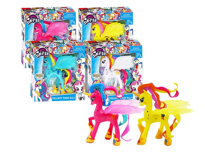 11inch Horse Set W/L_IC(4C) toys