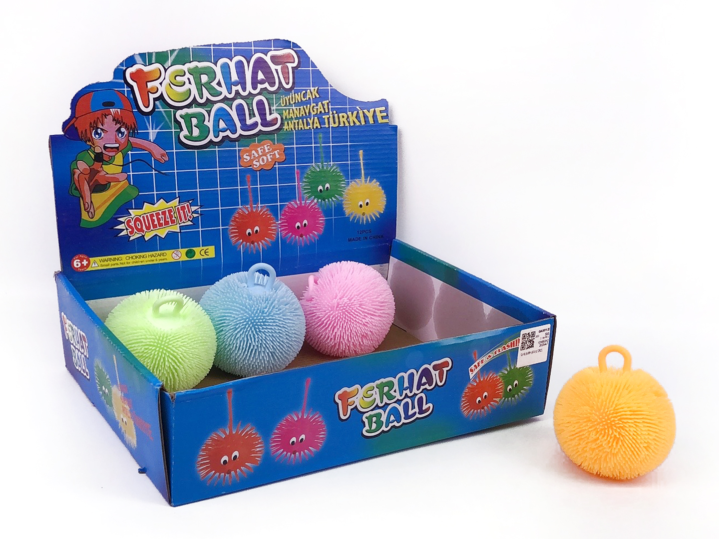 10cm Puffer Ball W/L(12in1) toys