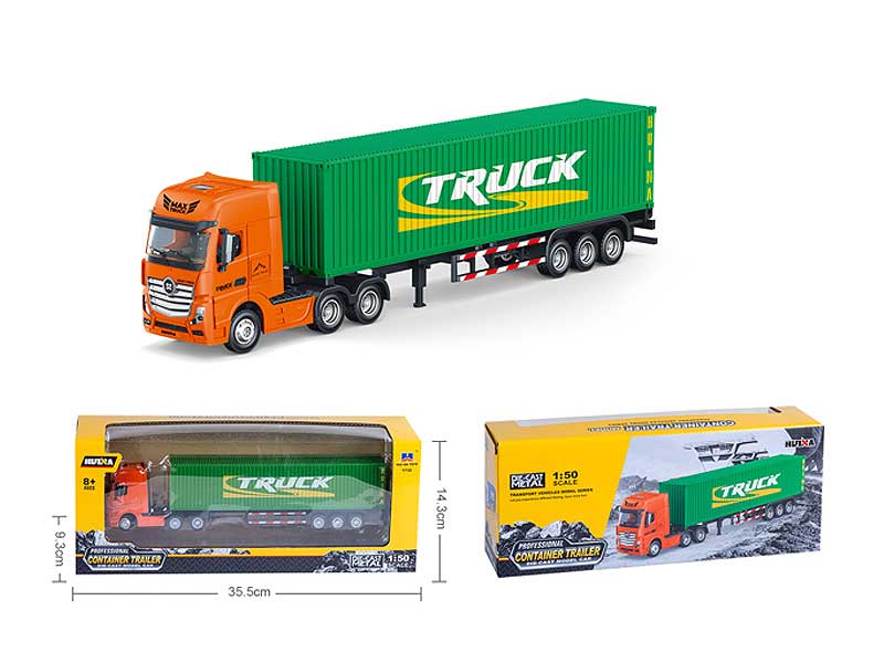 1:50 Die Cast Container Truck Model toys