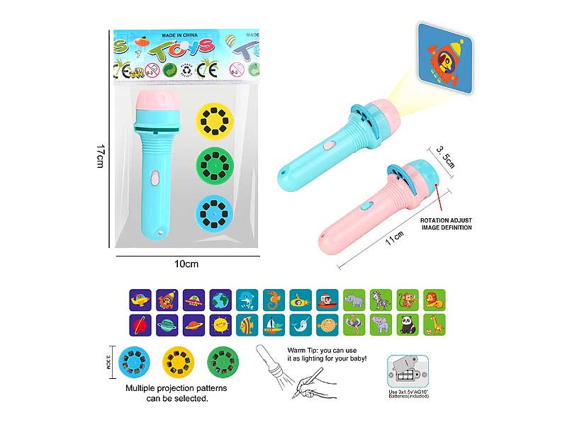 Popular Science Projection Flashlight(2C) toys