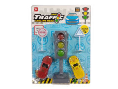 Traffic Lights W/L_IC & Road Signs & Car(2C) toys