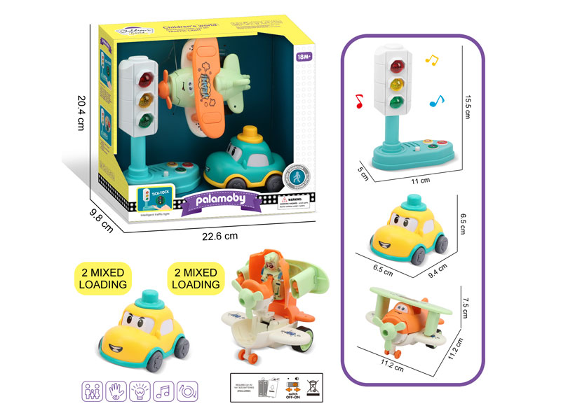 Traffic Light W/L_M & Transforms Airplane & Friction Car toys