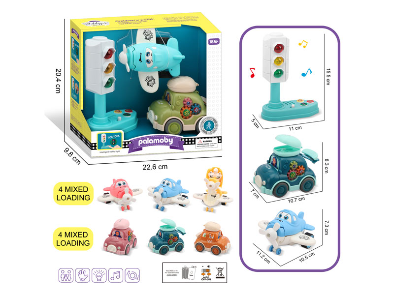 Traffic Light W/L_M & Transforms Airplane & Friction Car toys