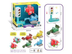 Traffic Light W/L_M & Friction Airplane & Engineering Car toys