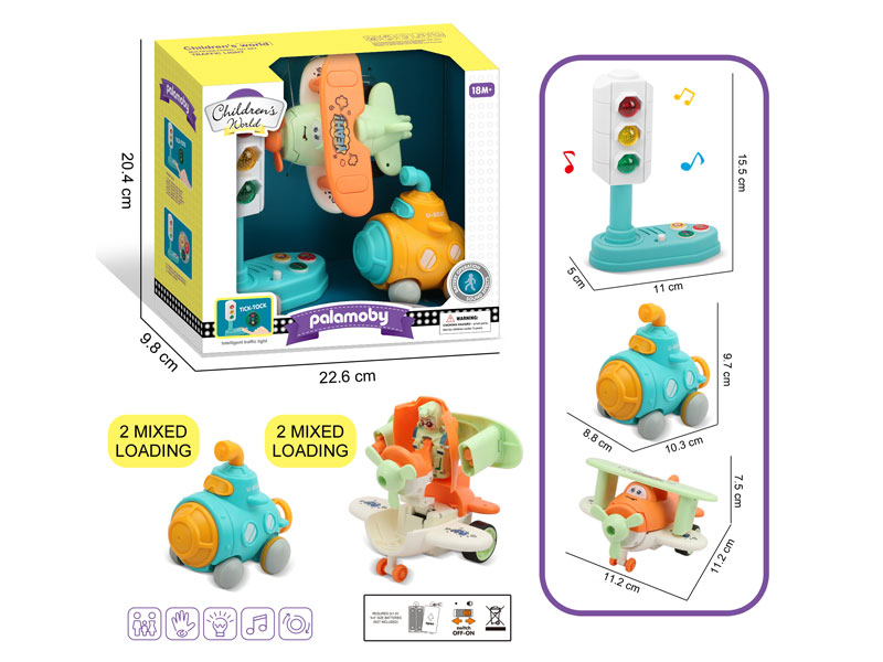 Traffic Light W/L_M & Transforms Airplane & Submarine toys