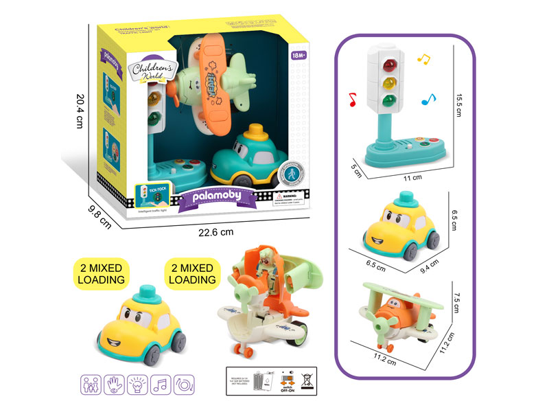 Traffic Light W/L_M & Transforms Airplane & Friction Car toys