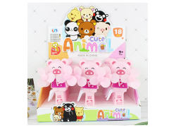 粉红猪小双头手压风扇(18只庄)