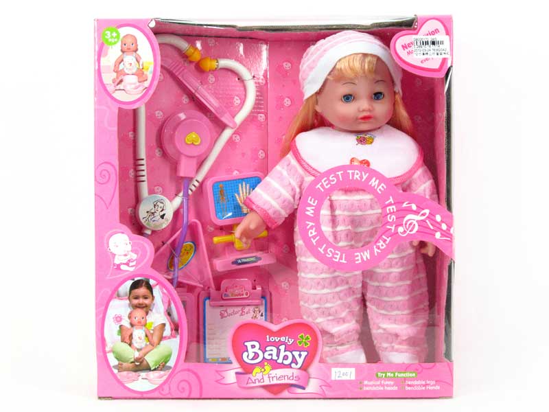 12"Doll Set W/IC(2C) toys