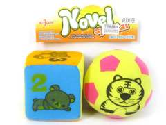 Football & 5"Dice W/Bell(2in1) toys