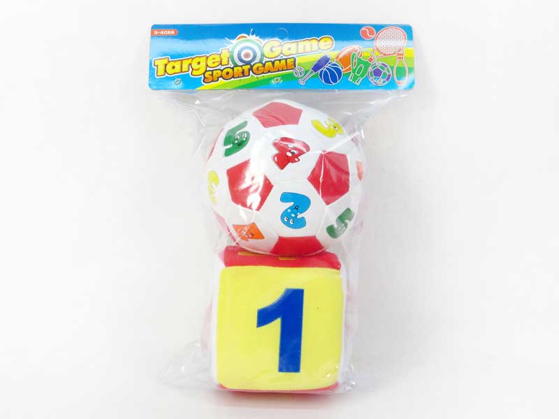 5inch Stuffed Ball & Bolck W/Bell toys