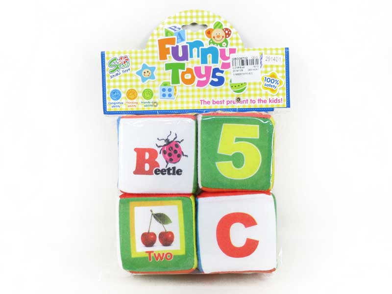 3inch Stuffed Block W/Bell(4in1) toys