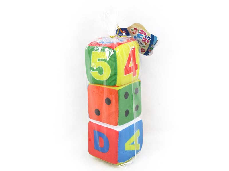 3inch Stuffed Block W/Bell(3in1) toys