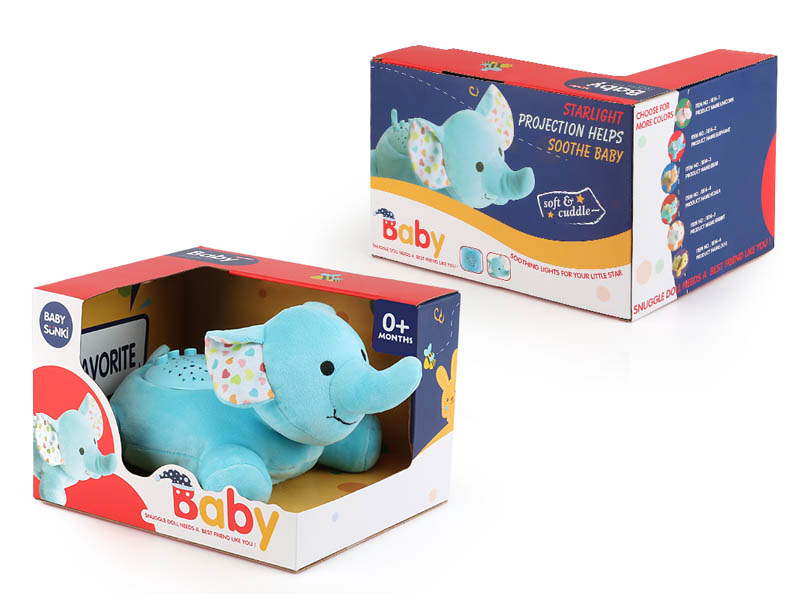 Plush Soothes The Projected Elephant W/L_S toys
