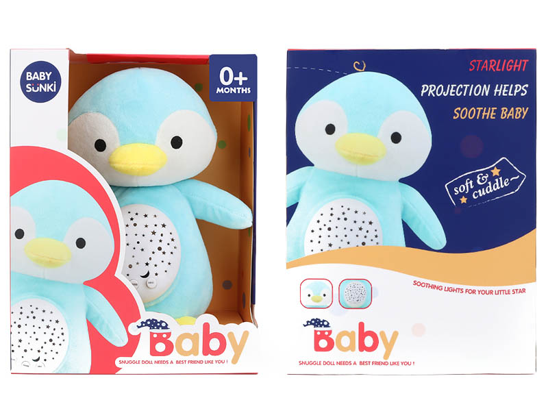 Plush Projection Penguin W/IC toys