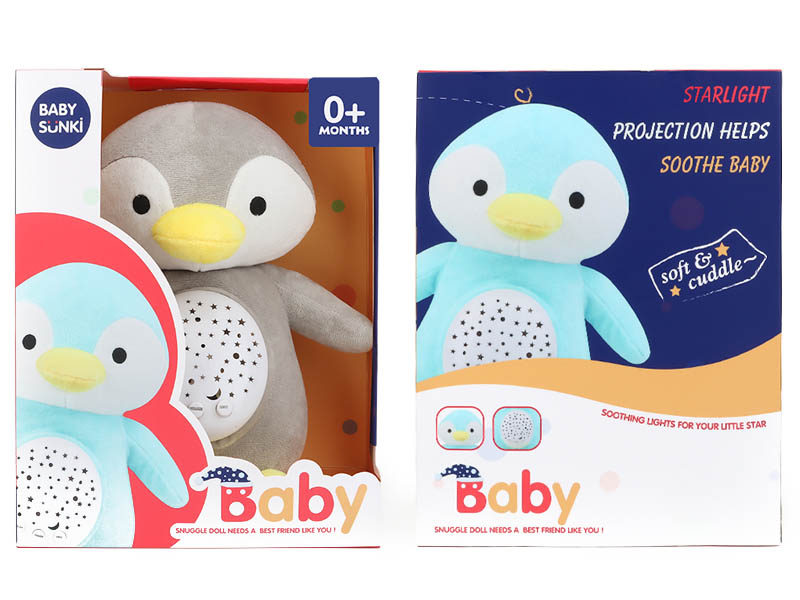 Plush Projection Penguin W/IC toys