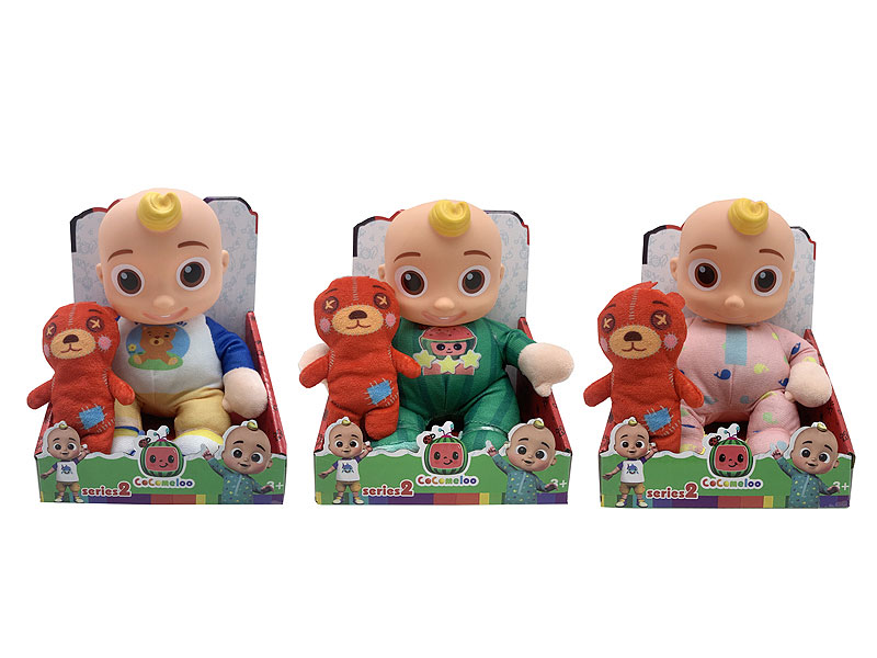 10inch Cotton Super Baby Set W/M & Cotton Stuffed Bear(3S) toys