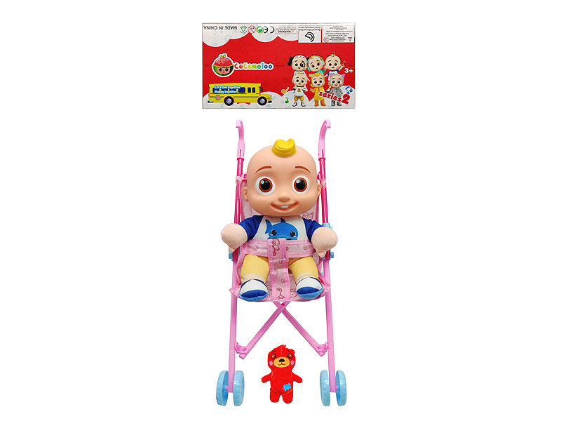 14inch Cotton Super Baby Set W/M & Go-Cart toys