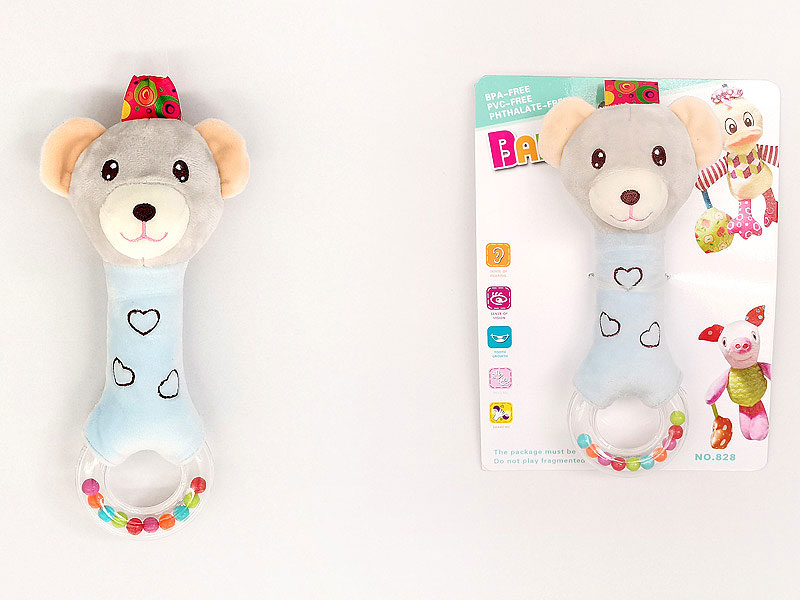 Stuffed Padded Colorful Bead Ring Bear toys