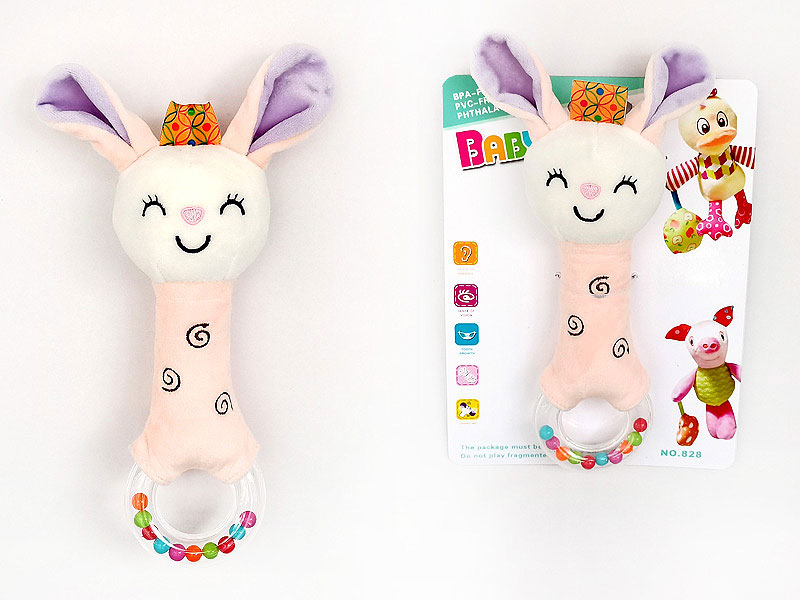 Stuffed Padded Colorful Bead Ring Rabbit toys