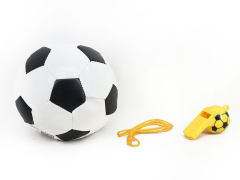 4inch Stuffed Football & Whistle
