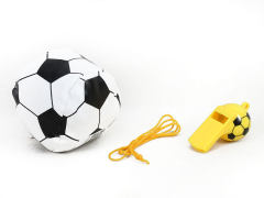 3inch Stuffed Football & Whistle