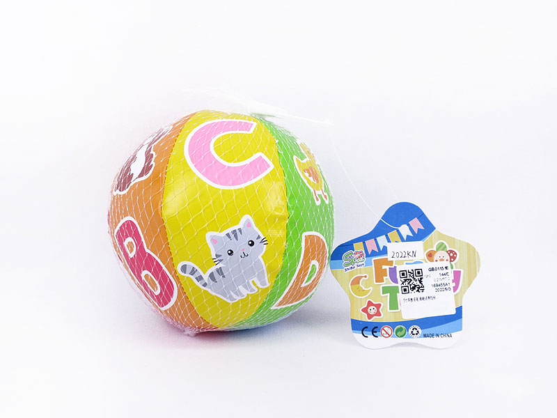 5inch Early Education Colorful Cotton Ball Filling W/Bell toys