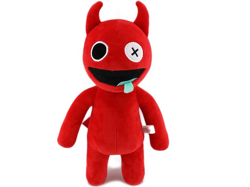 Plush Rainbow Friend Red Long-horned Monster toys