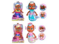 12inch Cotton Body Mermaid Crying Doll W/IC toys