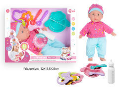 14inch Cotton Body Doll Set W/IC toys