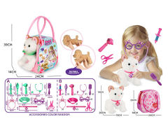 Plush Joint Gray Cat Handbag toys