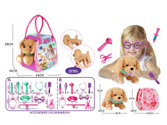 Plush Joint Gray Dog Handbag toys