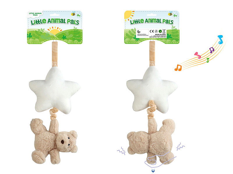 Plush Soothes Pull Line Bear W/M toys