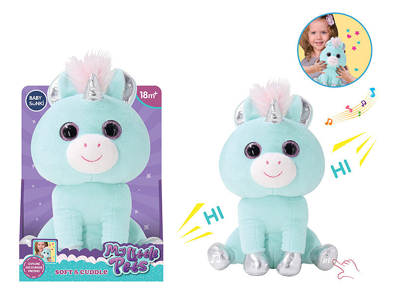 Plush Comforts Recording Unicorn W/L_S toys