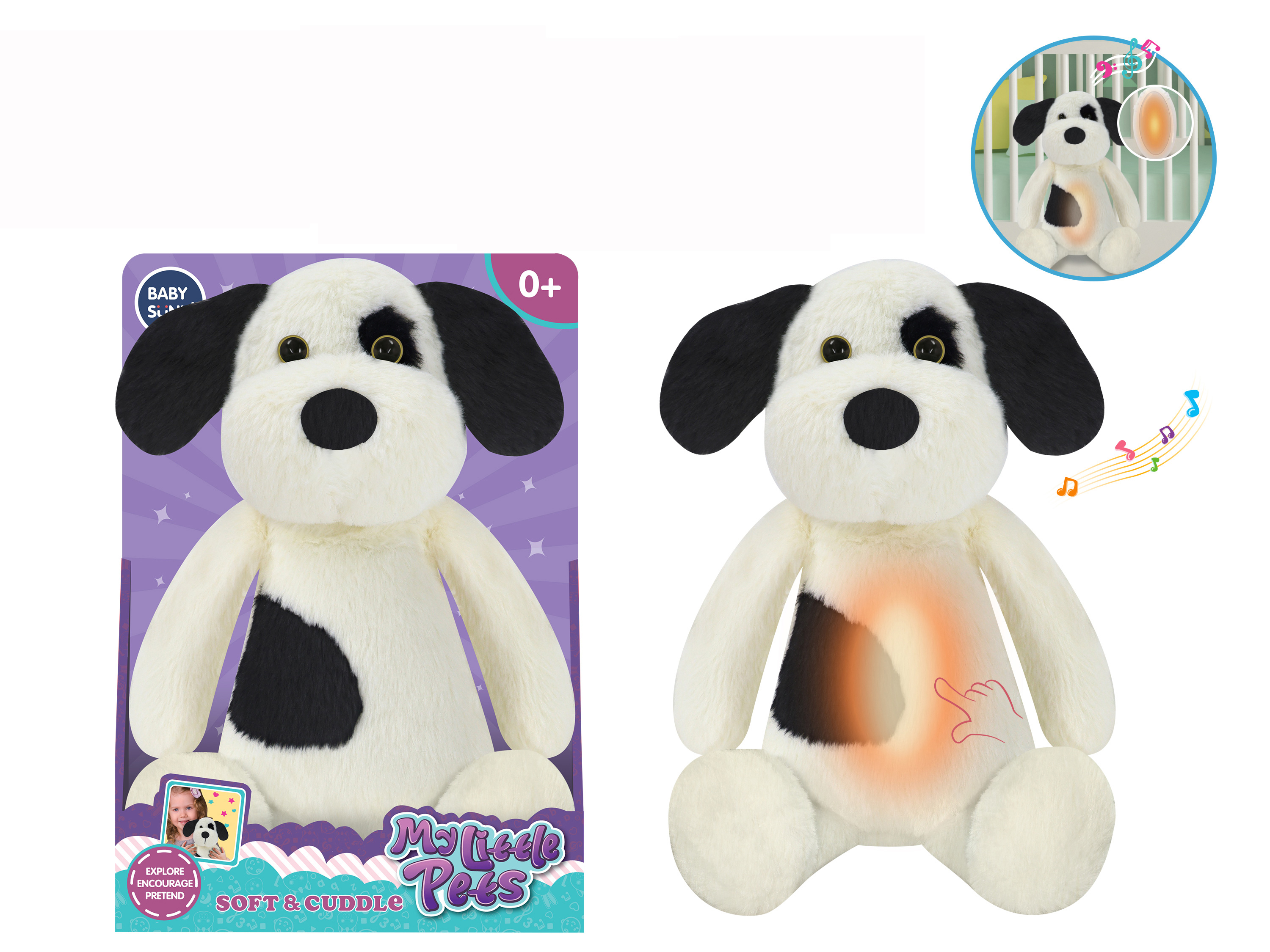 Plush Soothing Dog W/L_M toys