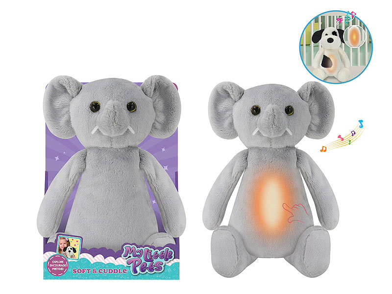 Plush Soothes Elephant W/L_M toys