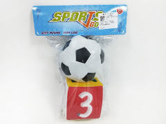 5寸填棉PU足球+骰子