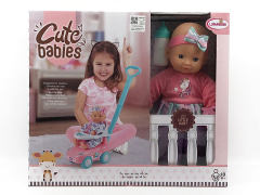 31CM棉身搪胶脚手定眼娃娃套装