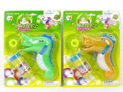 Spray-painted Friction Sea Horse Bubble Gun(3C) toys