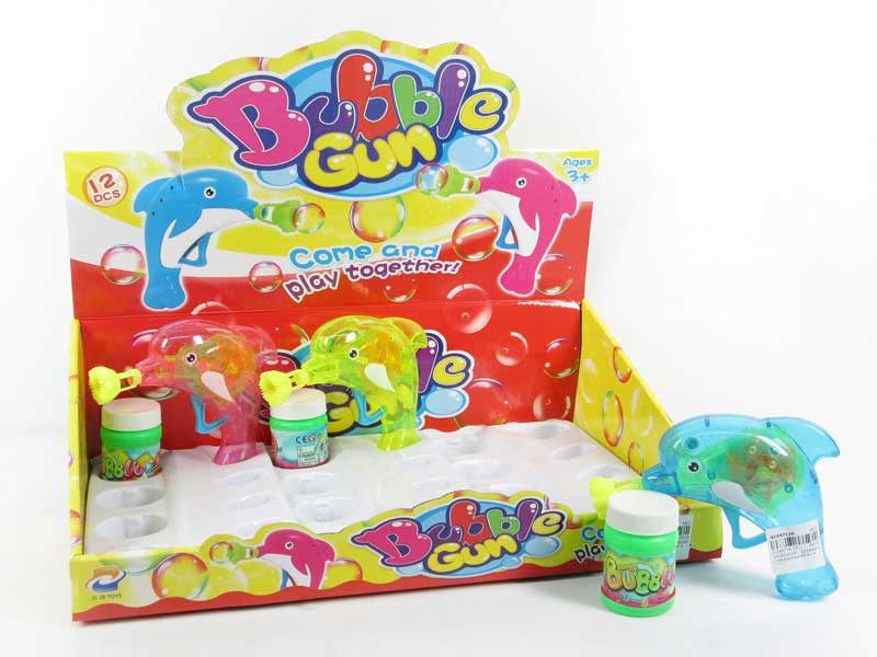 Friction Bubble Gun W/L(12pcs) toys