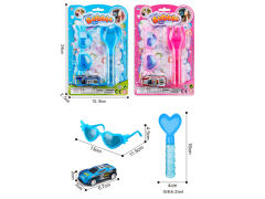 Bubble Stick & Glasses & Pull Back Car(2C) toys