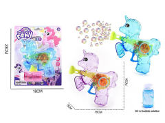 透明独角兽泡泡枪带灯光（2色）